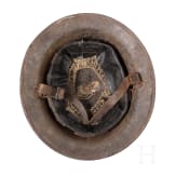 A steel helmet M 17 "Brodie" of a veteran of the 89th Infantry Division