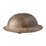 A steel helmet M 17 &ldquo;Brodie&rdquo; of a veteran of the 42nd Infantry Division, the &ldquo;Rainbow Division&rdquo;