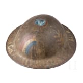 A steel helmet M 17 &ldquo;Brodie&rdquo; of a veteran of the 42nd Infantry Division, the &ldquo;Rainbow Division&rdquo;