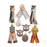 Sammlung von Anstecknadeln, Gefechtsspangen, Mitglieds- und Dienstabzeichen, usw. , 19./ 20. Jhdt.