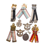 Sammlung von Anstecknadeln, Gefechtsspangen, Mitglieds- und Dienstabzeichen, usw. , 19./ 20. Jhdt.