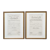 Zwei Patente f&uuml;r den Milit&auml;rarzt Dr. Maximilian Simon, datiert 1891 und 1916