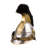 Helm M 1842 f&uuml;r Mannschaften der K&uuml;rassiere, Trageweise ab 1848