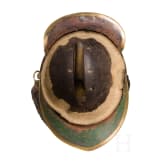 Helm M 1842 f&uuml;r Mannschaften der K&uuml;rassiere, Trageweise ab 1848