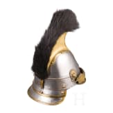 Helm M 1842 f&uuml;r Mannschaften der K&uuml;rassiere, Trageweise ab 1848