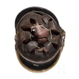 Two fragmentary helmets M 1868 and a shako body, 19th century