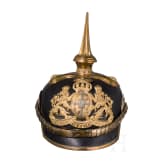 A helmet M 1886 for infantry reserve officers with its field-grey cover and orders