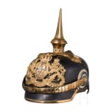 A helmet M 1886 for infantry reserve officers with its field-grey cover and orders