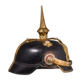 A helmet M 1886 for infantry reserve officers with its field-grey cover and orders