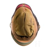 A helmet M 1886 for infantry reserve officers with its field-grey cover and orders