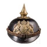 An Ersatz helmet made of sheet steel for Bavarian infantry, circa 1914
