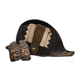 An early bicorne hat for civil servants and two shoulder pieces, 2nd half of the 19th century
