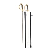Two cavalry swords or service saber for mounted officers, circa 1910