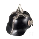 Helm f&uuml;r Mannschaften im Gro&szlig;herzoglich Mecklenburgischen Dragoner-Regiment Nr. 18, um 1900