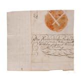 K&ouml;nig Friedrich Wilhelm I. von Preu&szlig;en (1688 - 1740) - eigenh&auml;ndig signiertes Schreiben an Herzog August Wilhelm zu Braunschweig und L&uuml;neburg 1724