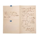 Johann Gottfried Schadow (1764 - 1850) - eigenh&auml;ndiger und signierter Brief 1840 - &bdquo;Der Hut des grossen Koenig wird mir soeben gebracht"