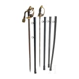 Zwei Degen M 1889 f&uuml;r Offiziere der Infanterie, um 1905
