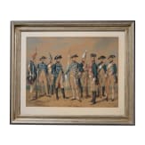 Karl Friedrich Schulz - Aquarellierte Zeichnung mit altpreu&szlig;ischer Infanterie, datiert 1839