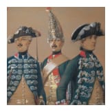 Karl Friedrich Schulz - Aquarellierte Zeichnung mit altpreu&szlig;ischer Infanterie, datiert 1839