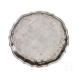 A silver presentation tray from the officer corps of the Prussian Garde du Corps