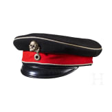 Schirmm&uuml;tze des preu&szlig;ischen 1. Leib-Husaren-Regiments mit Namensbezeichnung &bdquo;Mackensen&ldquo;