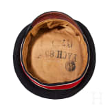 Schirmm&uuml;tze des preu&szlig;ischen 1. Leib-Husaren-Regiments mit Namensbezeichnung &bdquo;Mackensen&ldquo;