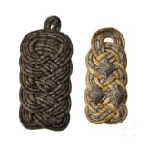 Einzelne Schulterst&uuml;cke eines preu&szlig;ischen Generalobersts und eines Majors im 1. Leib-Husaren Regiment 1