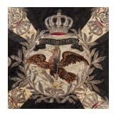 Standarte mit Fahnenspitze und -stange des 2. Leib-Husaren-Regiments &bdquo;K&ouml;nigin Viktoria von Preu&szlig;en&ldquo; Nr. 2