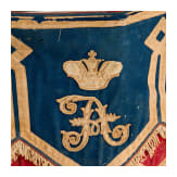 Paukenbehang und Kesselpauke des 2. Garde-Ulanen-Regiments "Kaiserin Alexandra von Russland"