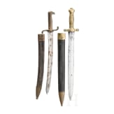 Preu&szlig;isches Seitengewehr M 1864 U/M und franz&ouml;sisches Faschinenmesser M 1831
