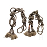 Zwei preu&szlig;ische Trompetenbanderolen, um 1900