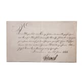 Otto F&uuml;rst von Bismarck (1815 - 1898) - eigenh&auml;ndig signiertes Schreiben an den B&uuml;rgermeister von Herford 1866