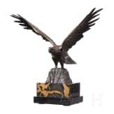 Hans Bauer- Bronzeskulptur eines auffliegenden Adlers