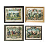 Sammlung von neun unterschiedlichen Reservistenbildern zwischen den Jahren 1901 - 1907.