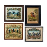 Sammlung von zehn Reservistenbildern aus den Jahren 1891 - 1917