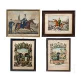 Kleine Sammlung von elf fr&uuml;hen Reservistenbildern, zwischen 1841 - 1882