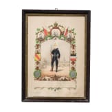 Kleine Sammlung von elf fr&uuml;hen Reservistenbildern, zwischen 1841 - 1882