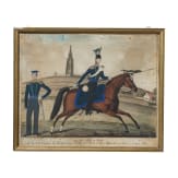 Kleine Sammlung von elf fr&uuml;hen Reservistenbildern, zwischen 1841 - 1882