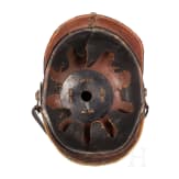 Helm f&uuml;r Mannschaften der Reserve der K.S. Infanterie, um 1900