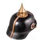 Helm f&uuml;r Mannschaften der Reserve der K.S. Infanterie, um 1900