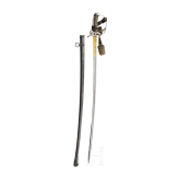 Eisenhauer-S&auml;bel M 1881 f&uuml;r Offiziere der Kavallerie, Trageweise ab 1905