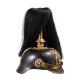 Helm f&uuml;r Mannschaften der w&uuml;rttembergischen Armee mit Paradebusch, um 1900