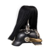 Helm f&uuml;r Mannschaften im Dragoner-Regiment K&ouml;nig (2. W&uuml;rttembergisches) Nr. 26 mit Paradebusch