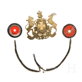 Kleine Sammlung Helmembleme und Ersatzteile, um 1900