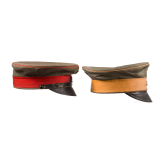 Two field-grey visor caps for officers, circa 1914
