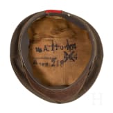 Two field-grey visor caps for officers, circa 1914