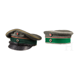 Two field-grey caps for hussars, circa 1914