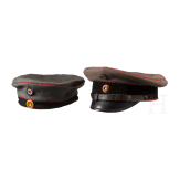 Two field-grey caps from the German Army, dated 1914/1915