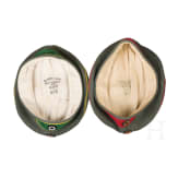 Two field-grey M1910 field caps, dated 1912 and 1914