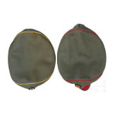 Two field-grey M1910 field caps, dated 1912 and 1914